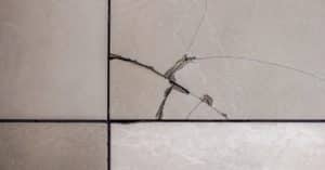 cracked backsplash tile