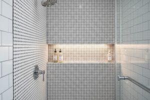 penny tile backsplash