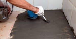 preparing shower floor for waterproofing