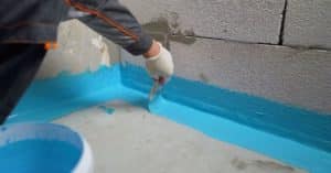 waterproofing the shower base joint